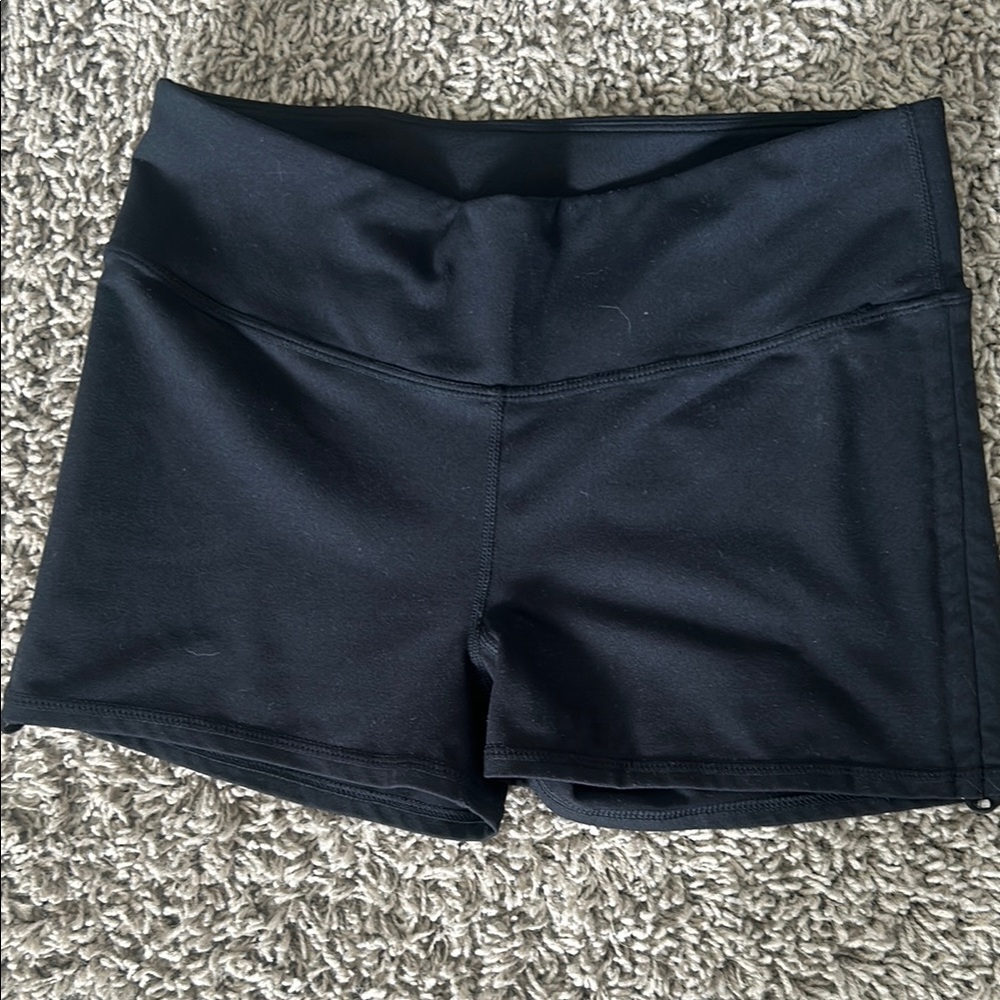 Fabletics Black Bike Shorts with Compression Fit